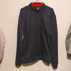 Adidas Climaheat Crew Neck Top sweater Size Large Grey with Red neckliner